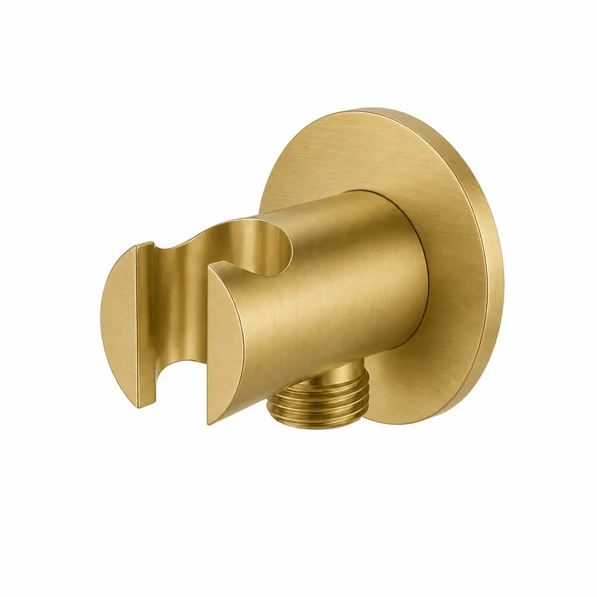 נקודת מים עגולה עם מתלה עשויה Brass אל חלד מתאימה לחיבור צינור של מזלף צבע PVD זהב מט דגם 208G