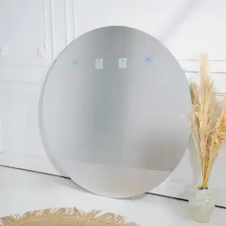 מראת גוף מרחפת עגולה לתליה ללא מסגרת קוטר 110 ס"מ דגם 88017C