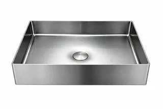 כיור רחצה מונח מלבני בעיצוב חלק עשוי מנירוסטה רוחב 50 ס"מ ועומק 35 ס"מ צבע גרפיט מט PVD דגם H-9987