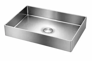 כיור רחצה מונח מלבני בעיצוב חלק עשוי מנירוסטה רוחב 50 ס"מ ועומק 35 ס"מ צבע גרפיט מט PVD דגם H-9987