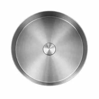 כיור רחצה מונח מעוגל בעיצוב חלק עשוי מנירוסטה קוטר 36 ס"מ צבע גרפיט מט PVD דגם H-2234