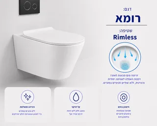 חבילה בהרכבה עצמית למיכל הדחה סמוי GROHE גרואה שמתאים לקירות בלוקים ובטון כולל לחצן ואסלה לבחירתכם דגם 488 גרואה