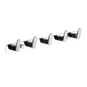 קולב Brass אל חלד מגיע עם 5 ווים לתליה של בגדים, מגבות וכו' צבע ניקל מבריק דגם 1205C