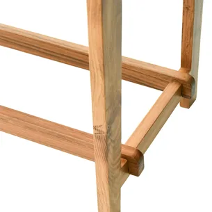 ספסל עץ טיק מלא לישיבה במקלחת מיועד לחדרים רטובים רוחב 60 ס"מ דגם חאניה