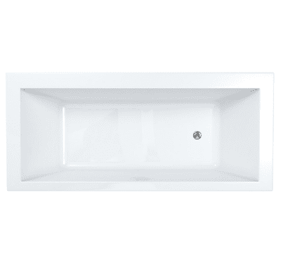 אמבטיה מלבנית עשויה אקרילית מחוזקת בפייברגלס כוללת קונסטרווקציה אורך 150 ס"מ צבע לבן מבריק דגם Ireland 150