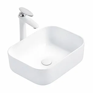 כיורים מונחים בגוון לבן מבריק