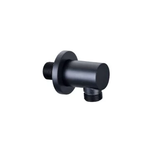 נקודת מים עגולה עשויה Brass אל חלד מתאימה לחיבור צינור של מוט פינוק ו/או צינור של מזלף צבע שחור מט דגם 36556