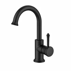 ברז רחצה עם פיה מסתובבת צבע שחור מט דגם ZV0126K