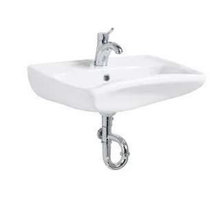 כיור רחצה לנכים תלוי רוחב 60 ס"מ עומק 49 צבע לבן מבריק דגם BD500187011