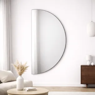 מראת גוף מרחפת בצורה חצי עיגול לתליה ללא מסגרת רוחב 70 ס"מ גובה 180 ס"מ דגם 8019CH