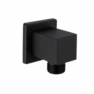 נקודת מים מרובעת עשויה Brass אל חלד מתאימה לחיבור צינור של מוט פינוק ו/או צינור של מזלף צבע שחור מט דגם 36557