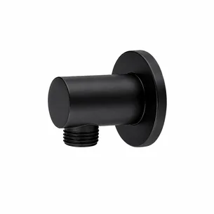 נקודת מים עגולה עשויה Brass אל חלד מתאימה לחיבור צינור של מוט פינוק ו/או צינור של מזלף צבע שחור מט דגם 36556