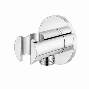 נקודת מים עגולה עם מתלה עשויה Brass אל חלד מתאימה לחיבור צינור של מזלף צבע ניקל מבריק דגם 6201