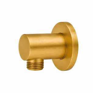 נקודת מים עגולה עשויה Brass אל חלד מתאימה לחיבור צינור של מוט פינוק ו/או צינור של מזלף צבע PVD זהב מט דגם 216G