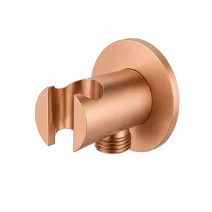 נקודת מים עגולה עם מתלה עשויה Brass אל חלד מתאימה לחיבור צינור של מזלף צבע PVD רוז גולד דגם 208RG